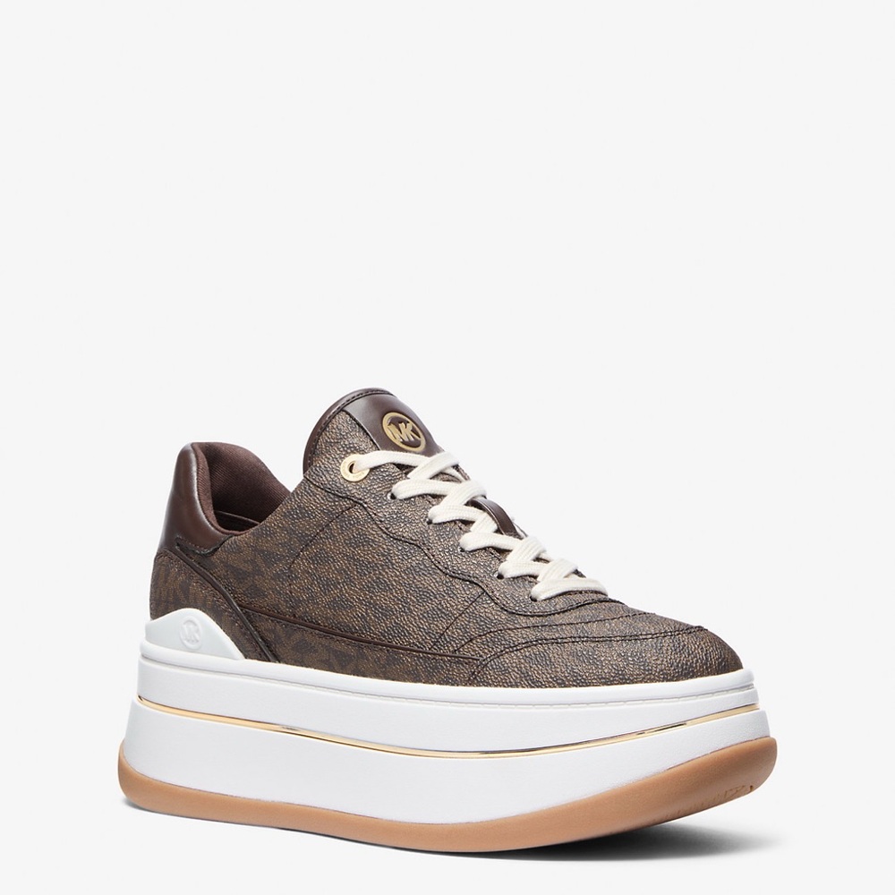 Michael Kors Brown and White Chunky Sneakers